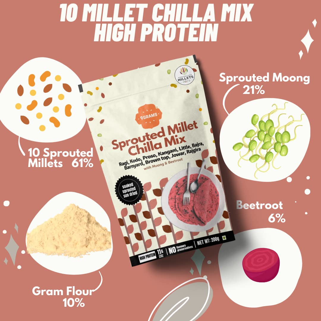 Sprouted 10 Millet Chilla Mix