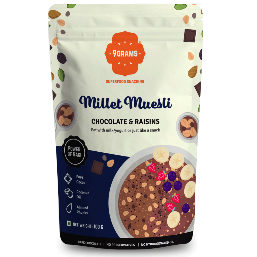 {{ almond butter }} - {{ 9GRAMS }} {{ Muesli }} - {{ 9GRAMS }}