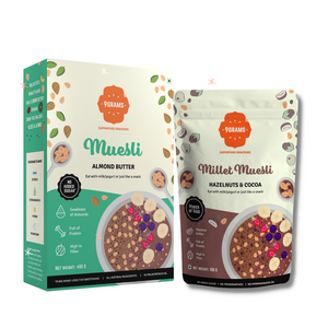 Protein Muesli-Almond Butter + Millet muesli- hazelnut